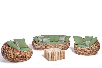 Cocoon Loungeset | Biculair Wicker | Apple Bee